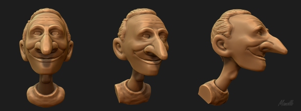 Big nose sculpt character design
